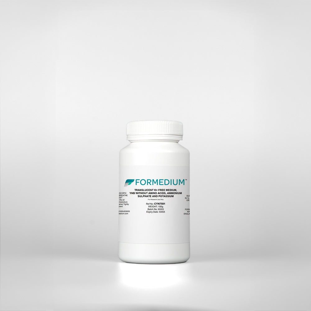 Translucent K+ free medium”, YNB w/o Amino acids and without Ammonium sulphate and w/o Potassium