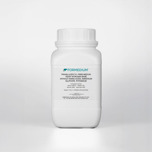 Translucent K+ free medium”, YNB w/o Amino acids and without Ammonium sulphate and w/o Potassium