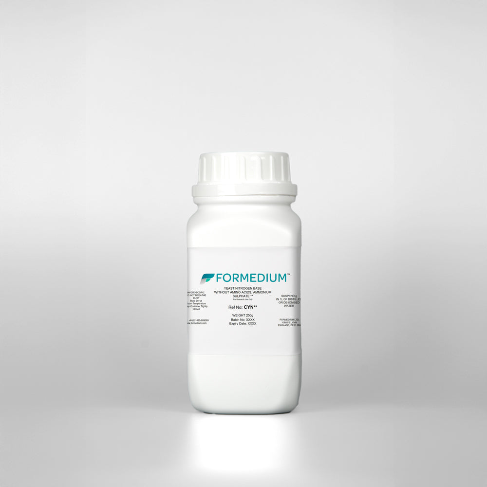 Yeast Nitrogen base without Amino acids, without Ammonium sulphate and without Folic Acid and Riboflavin