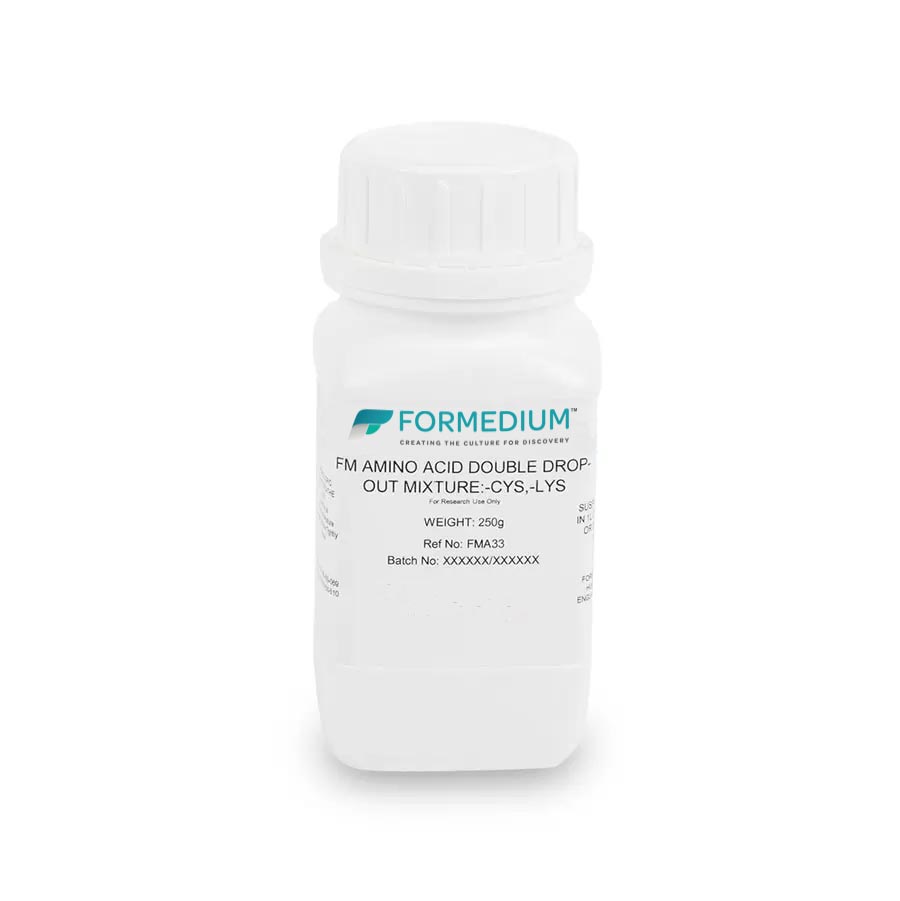 FM drop-out mixture, minus Cysteine and w/o Lysine, 7200 mg/l